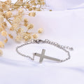 Elegant Silver Christian Cross Bracelet - A Daily Reminder of Faith and Grace