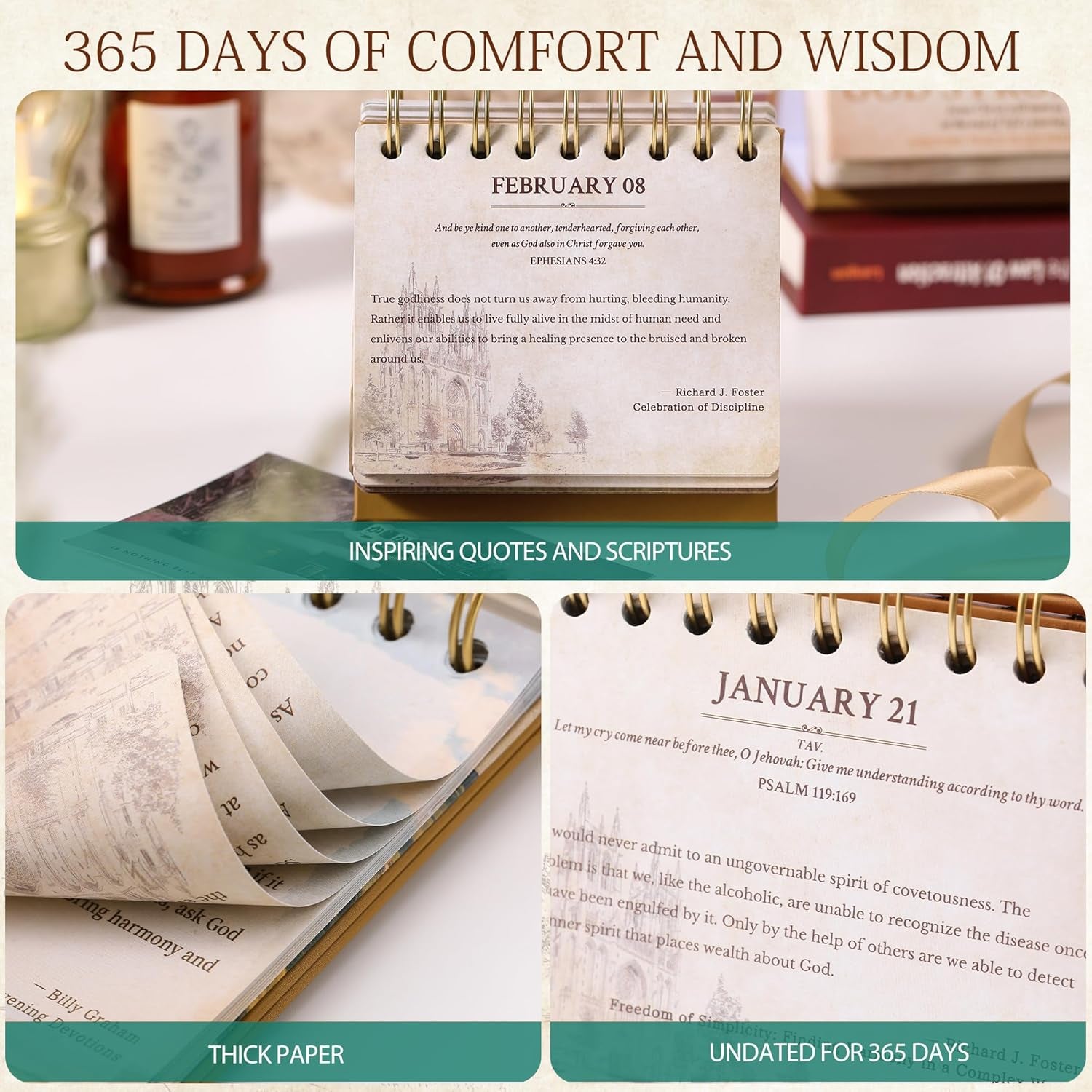 Transform Your Days with Our Inspirational Desk Calendar - A Year-Round Source of Motivation and Uplifting Thoughts